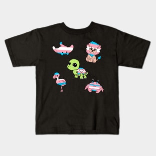 Transgender Pride Animals Kids T-Shirt